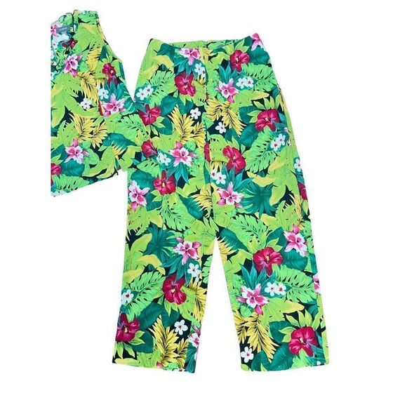Vintage Clere Hawaiian Pants Outfit 10 Fits today size  6 8 - Picture 2 of 5